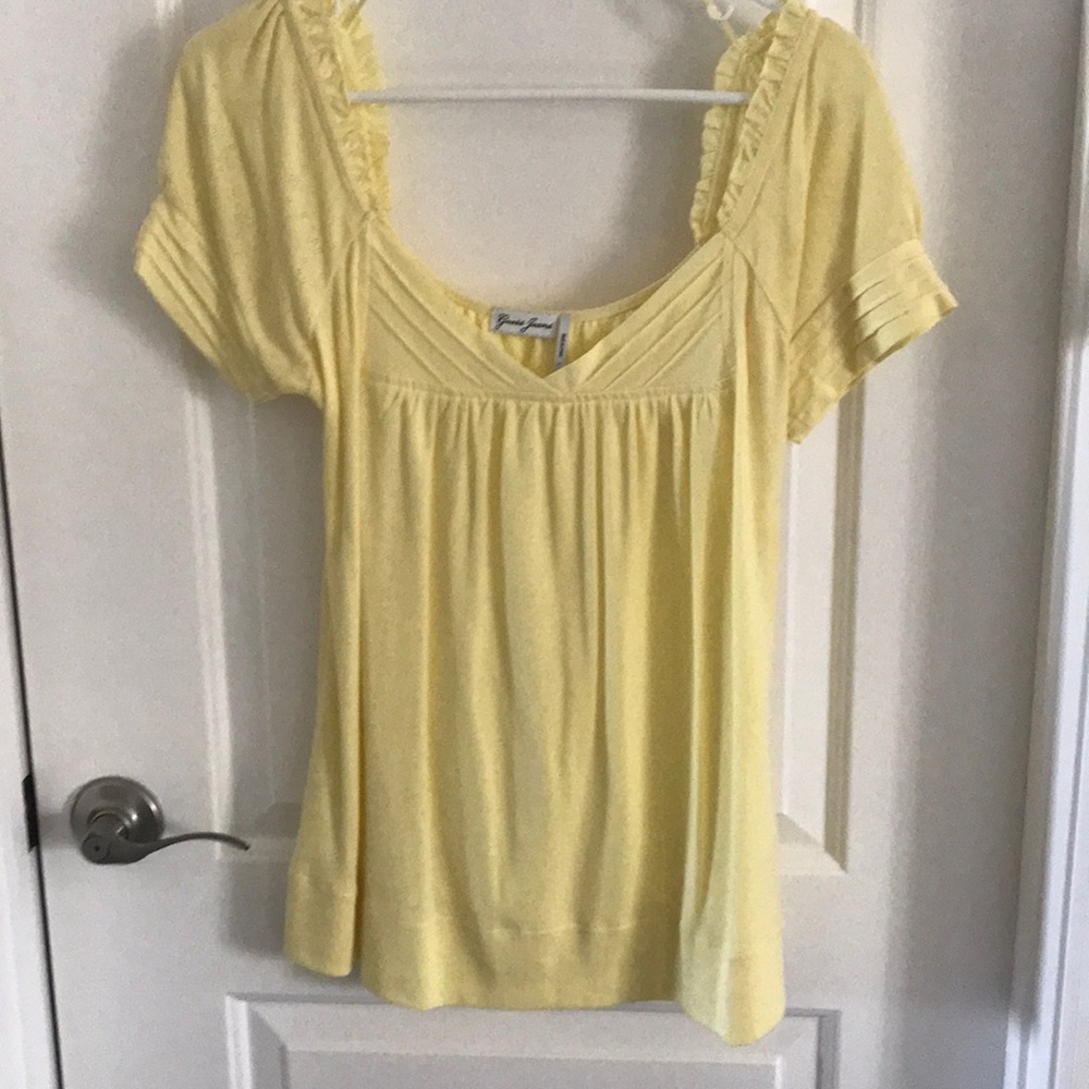 Guess jeans yellow top size large